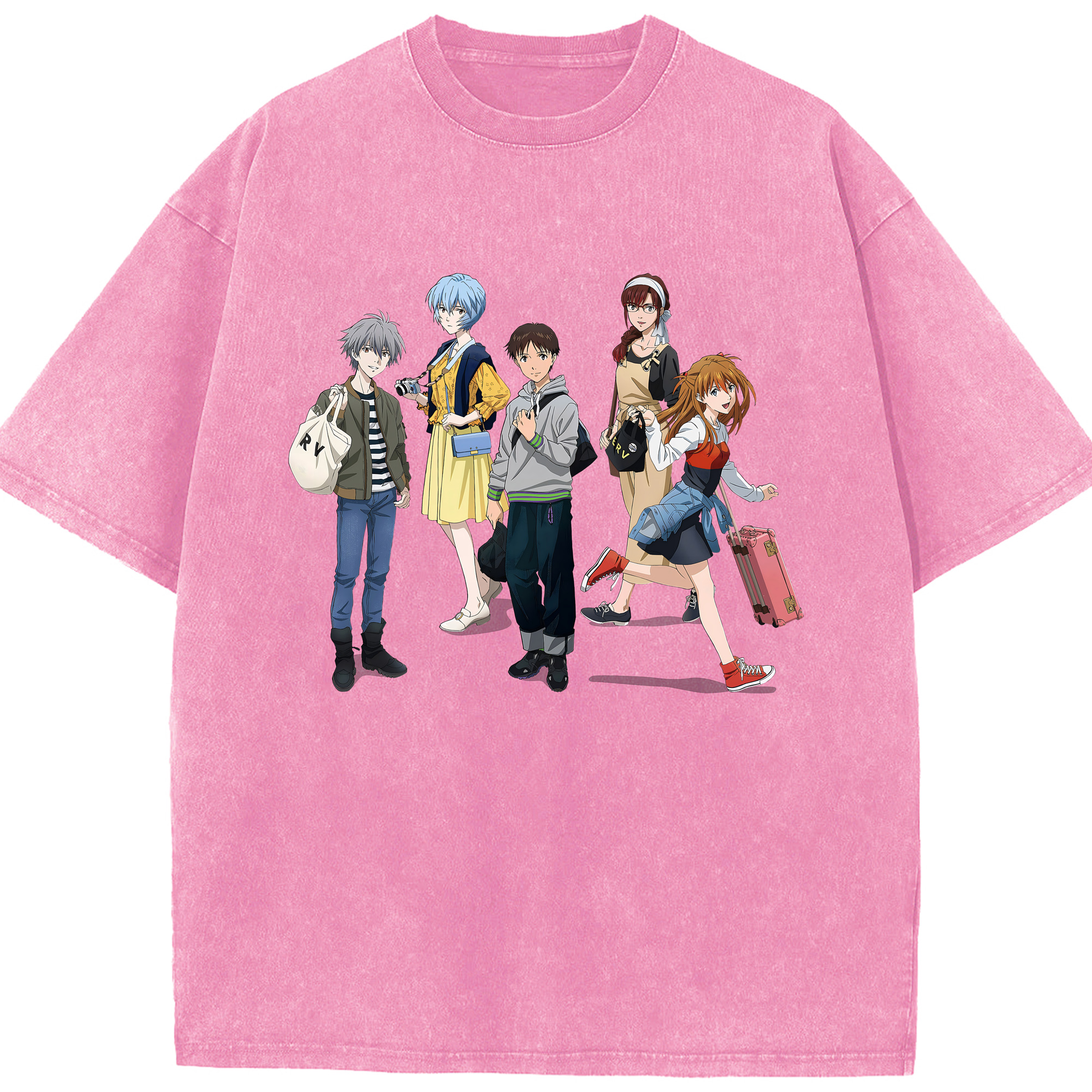 （画像用） EVA 新世紀エヴァンゲリオン 綿100% ヴィンテージ風 半袖Tシャツ（フロントプリント）